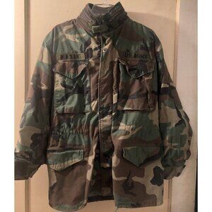 US Army Field Jacket‎ Small Woodland Camo Cold Weather 8415-01-099-7831 + Liner
